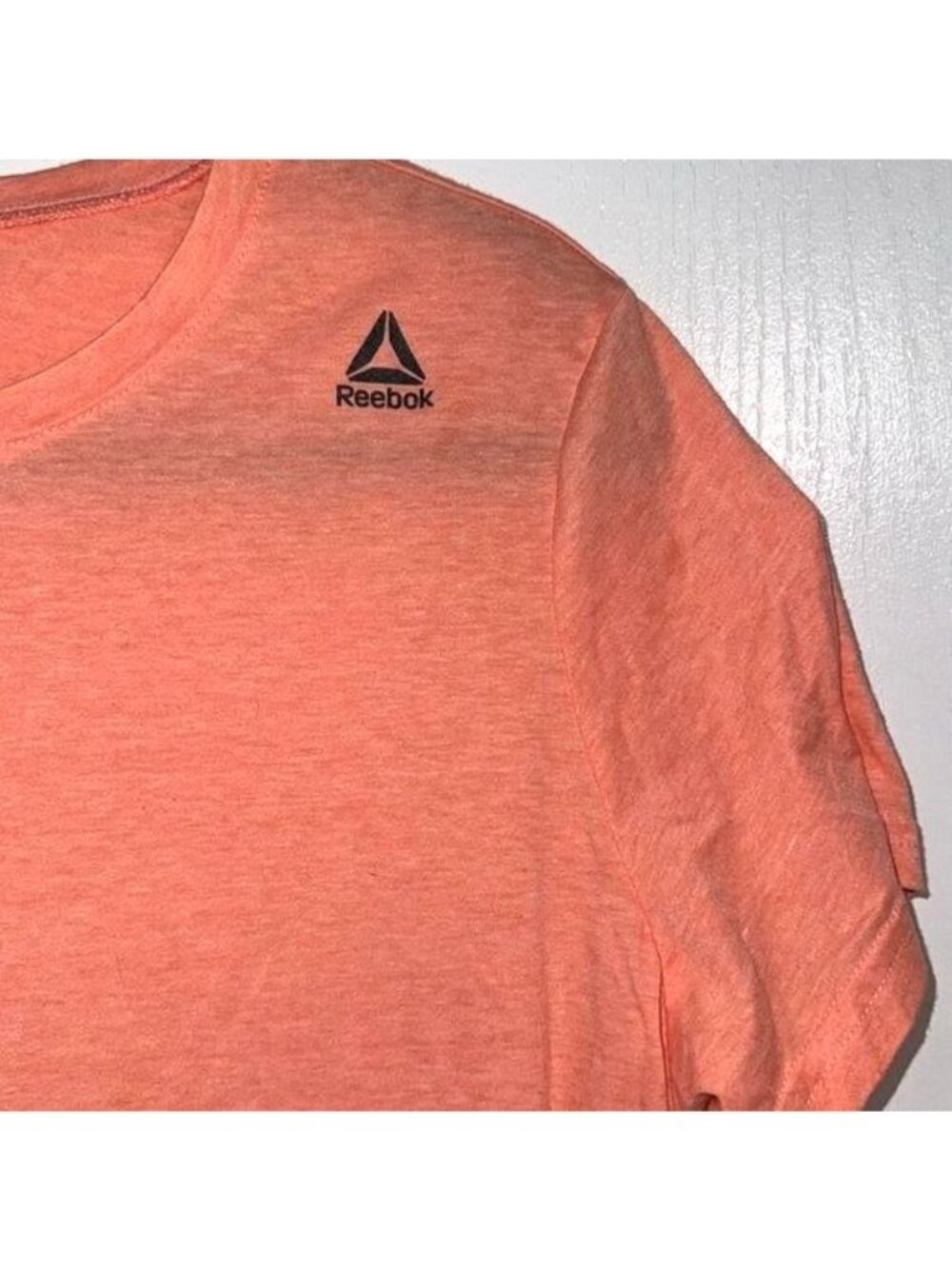 Reebok Womens Coral Orange Activewear T-Shirt XL Polyester & Cotton Blend Lightw - Picture 4 of 7